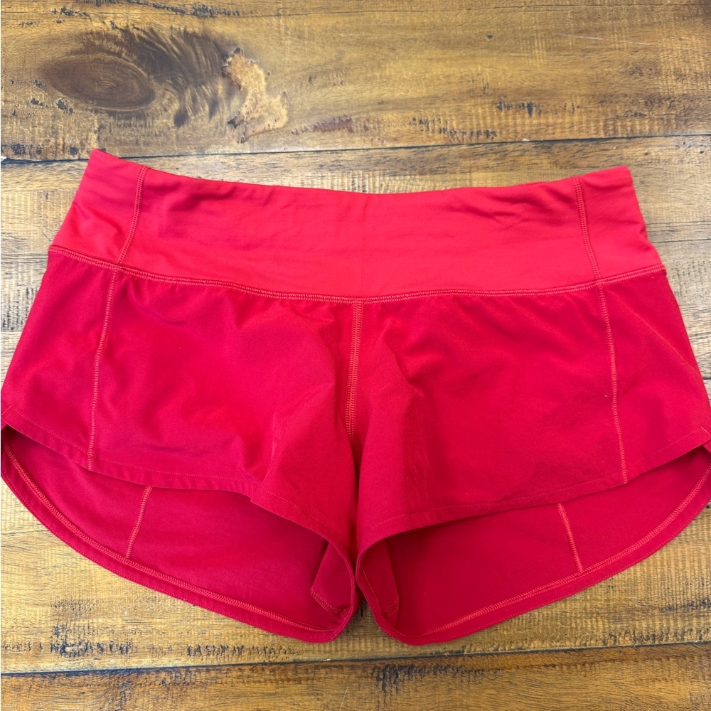 Lululemon Red Speed Up 2.5 Shorts
